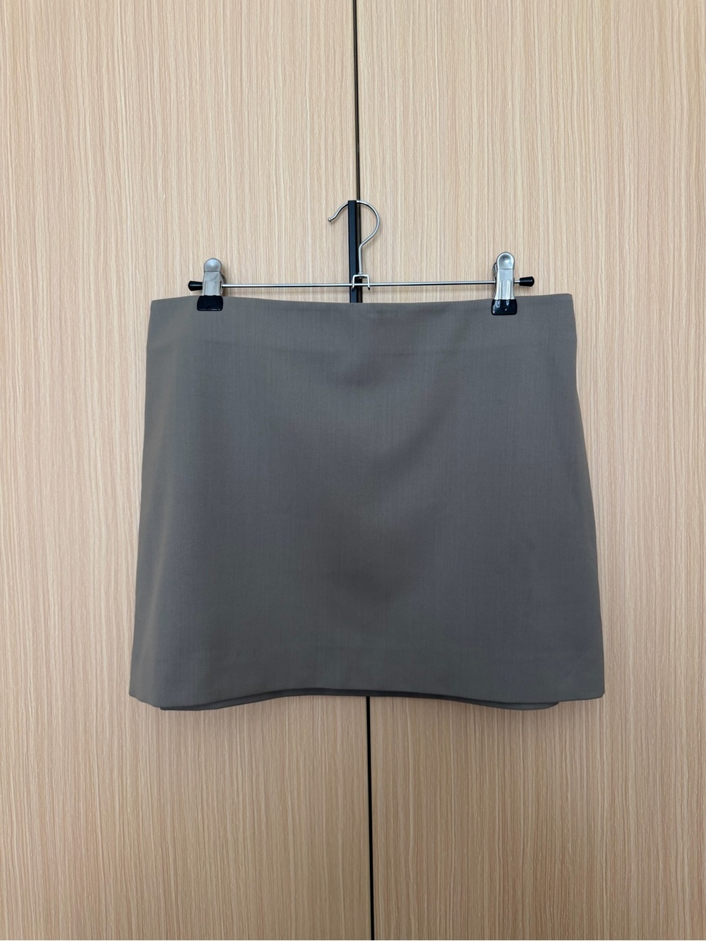 Matteau Gray Mini Skirt - Clean Straight Hem